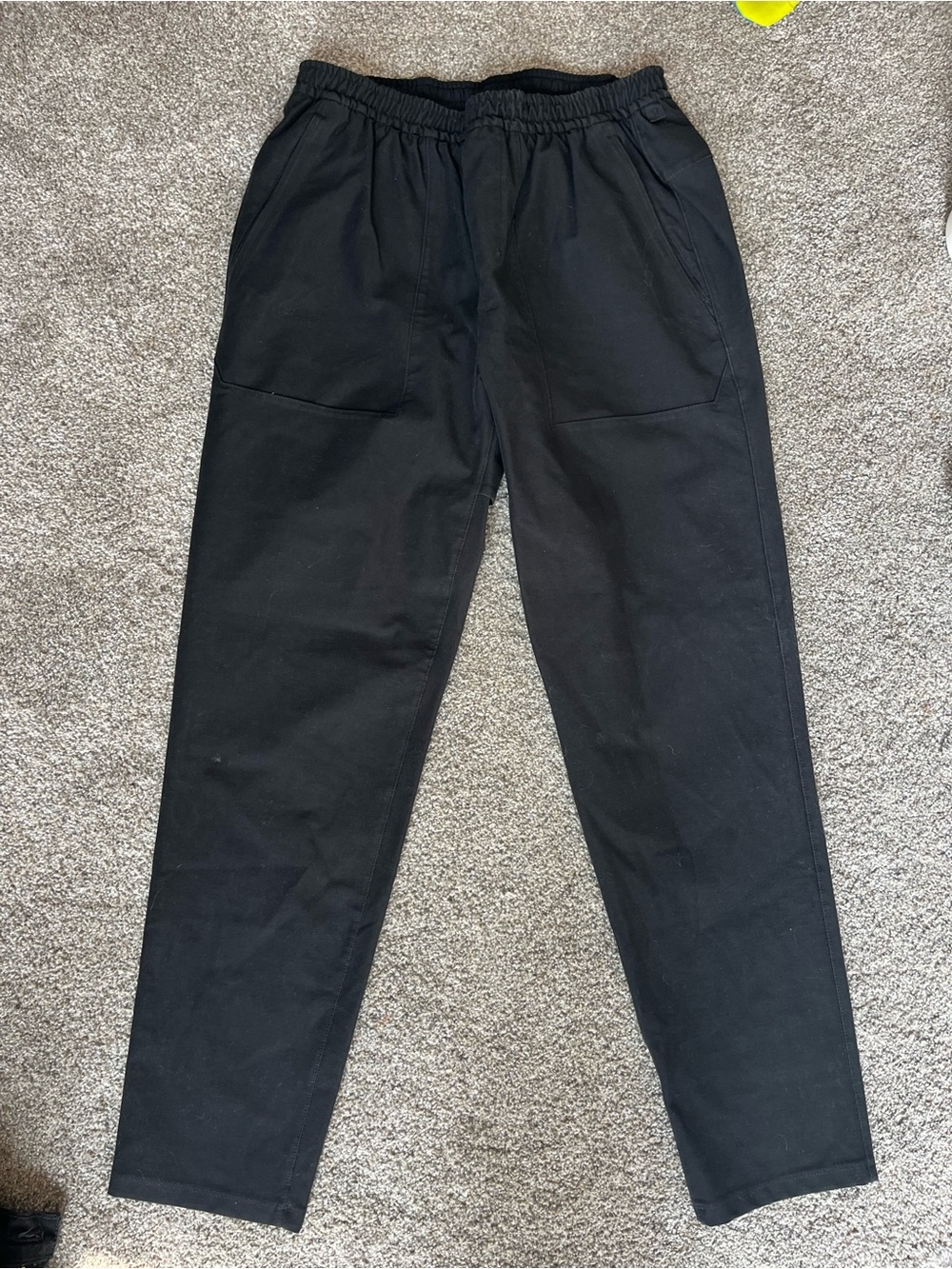 lululemon athletica Men's Black Elastic-Waist  Pants